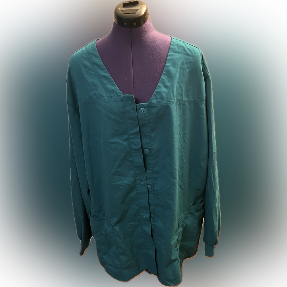Teal Grey's Anatomy Warm-Up Scrub Jacket Size 5XL